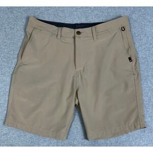 Quiksilver Amphibian Shorts Mens 32 Tan Hybrid 4-Way Stretch Walkshorts